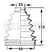 First Line - CV JOINT BOOT KIT - FCB6050 - Fits: Toyota Avensis, Corolla Verso
