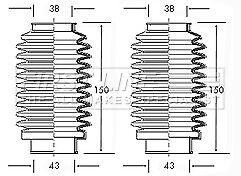 First Line - STEERING GAITER KIT - FSG3000 - Fits: Alfa Romeo, Nissan