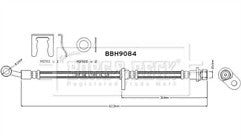 Borg & Beck - BRAKE HOSE - BBH9084 - Fits: CRV V 2016-