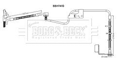 Borg & Beck - BRAKE HOSE - BBH7410 - Fits: Chry PT Cruiser1.6,2.0,2.2,2.4