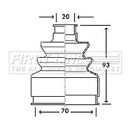First Line - CV JOINT BOOT KIT - FCB2783 - Fits: Skoda Felicia - Inner