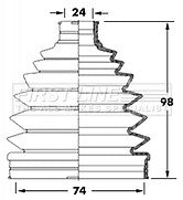 First Line - CV JOINT BOOT KIT - FCB6041 - Fits: Subaru Impreza, Legacy