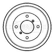 Borg & Beck - BRAKE DRUM - BBR7027 - Fits: Austin Rover Mini 59-84