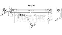 Borg & Beck - BRAKE HOSE - BBH8970 - Fits: i20 (2014-) GB;IB various