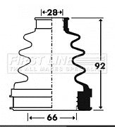 First Line - CV JOINT BOOT KIT - FCB2900 - Fits: Ford Focus II