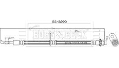 Borg & Beck - BRAKE HOSE - BBH8990 - Fits: ES (2018-) Z10/Camry (2017-) V7