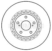 Borg & Beck - BRAKE DISC SINGLE - BBD6000S - Fits: Lexus RX 450h 12/08-