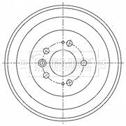 Borg & Beck - BRAKE DRUM - BBR7275 - Fits: Amarok 09/10-