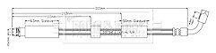 Borg & Beck - BRAKE HOSE - BBH8911 - Fits: V60 2.0 04/18-