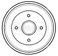 Borg & Beck - BRAKE DRUM - BBR7138 - Fits: Citroen Saxo,Peugeot 106 96 on