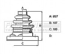 First Line - CV JOINT BOOT KIT - FCB6362 - Fits: BMW 5 Series