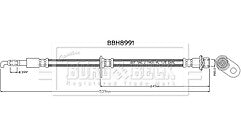 Borg & Beck - BRAKE HOSE - BBH8991 - Fits: ES (2018-) Z10,UX (2018-)/Camry (2017-) V7