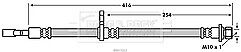Borg & Beck - BRAKE HOSE - BBH7601 - Fits: Honda CR-V 07-