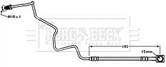 Borg & Beck - BRAKE HOSE - BBH7935 - Fits: VAG Ibiza,Fabia,Polo
