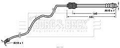Borg & Beck - BRAKE HOSE - BBH7785 - Fits: Ford Galaxy,Mondeo,S-Max