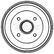 Borg & Beck - BRAKE DRUM - BBR7205 - Fits: Renault Clio 10/05-