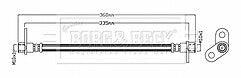 Borg & Beck - BRAKE HOSE - BBH8756 - Fits: ASX (GA),Outlander III (GG,GF,ZJ) 07/12>