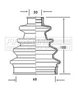 First Line - CV JOINT BOOT KIT - FCB2040 - Fits: Ford - Outer