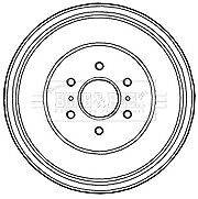 Borg & Beck - BRAKE DRUM - BBR7221 - Fits: Nissan Navara(D40) 05/05-