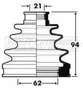First Line - CV JOINT BOOT KIT - FCB2875 - Fits: Toyota Prius, Yaris