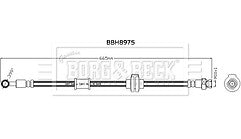 Borg & Beck - BRAKE HOSE - BBH8975 - Fits: Mirage/Space Star Hatchback (2012-)