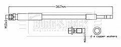 Borg & Beck - BRAKE HOSE - BBH8805 - Fits: Q5 (FYB) 2017-
