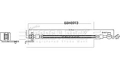Borg & Beck - BRAKE HOSE - BBH8973 - Fits: i20 (2014-) GB;IB various