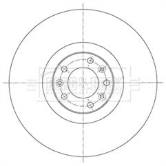 Borg & Beck - BRAKE DISC SINGLE - BBD5985S - Fits: "Peugeot RCZ 19"" wheels 06/10-"