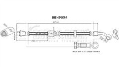 Borg & Beck - BRAKE HOSE - BBH9054 - Fits: Discovery Sport 2014- L550