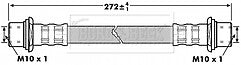 Borg & Beck - BRAKE HOSE - BBH7259 - Fits: Toyota Previa 90-00