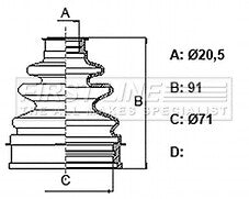 First Line - CV JOINT BOOT KIT - FCB6349 - Fits: Mazda 3