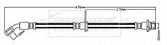 Borg & Beck - BRAKE HOSE - BBH6782 - Fits: Honda Civic V,VI