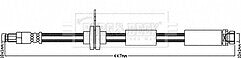 Borg & Beck - BRAKE HOSE - BBH8105 - Fits: Ford Focus III 7/10-