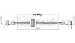 Borg & Beck - BRAKE HOSE - BBH9001 - Fits: Delta,Bravo II 2007- various