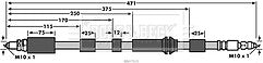 Borg & Beck - BRAKE HOSE - BBH7925 - Fits: Ford Ka 03-08
