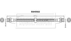 Borg & Beck - BRAKE HOSE - BBH9002 - Fits: Mirage/Space Star VI 2012-