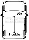 First Line - BRAKE CABLE COMPLETE - FKB2156 - Fits: Land Rover Discovery 89-