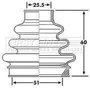 First Line - CV JOINT BOOT KIT - FCB6189 - Fits: VAG Octavia