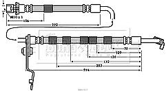Borg & Beck - BRAKE HOSE - BBH7637 - Fits: Mazda 6 GH 1.8,2.0,2.2,2.5