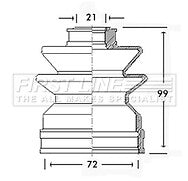 First Line - CV JOINT BOOT KIT - FCB2484 - Fits: Nissan - Inner