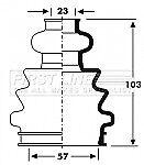 First Line - CV JOINT BOOT KIT - FCB2803 - Fits: Skoda Fabia - Inner