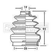 First Line - CV JOINT BOOT KIT - FCB2767 - Fits: Fiat Punto - Inner