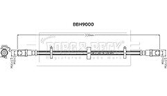 Borg & Beck - BRAKE HOSE - BBH9000 - Fits: Daily VI 2014- various