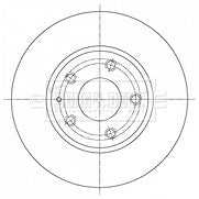 Borg & Beck - BRAKE DISC PAIR - BBD5380 - Fits: Mazda 3 1.5 (BM5) 07/13-