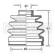 First Line - CV JOINT BOOT KIT - FCB2185 - Fits: Honda - Outer