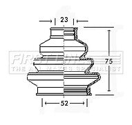 First Line - CV JOINT BOOT KIT - FCB2220 - Fits: BMW 3 series - Outer