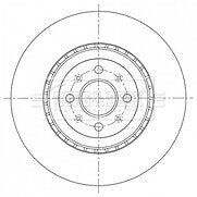 Borg & Beck - BRAKE DISC PAIR - BBD5407 - Fits: Fiat Gd.Punto 1.4 Abarth 7/08-