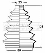 First Line - CV JOINT BOOT KIT - FCB6088 - Fits: Land Rover Freelander - front