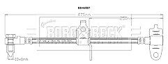 Borg & Beck - BRAKE HOSE - BBH6997 - Fits: Ford Transit 00-06