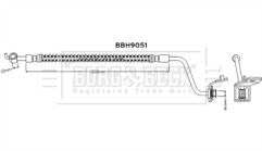 Borg & Beck - BRAKE HOSE - BBH9051 - Fits: Santa Fe II SUV Van 2005-2013 CM